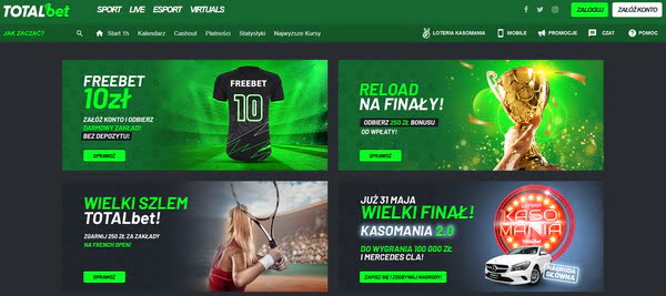 Bukmacher Totalbet oferuje swoim klientom wiele ciekawych promocji Totalbet - promocje