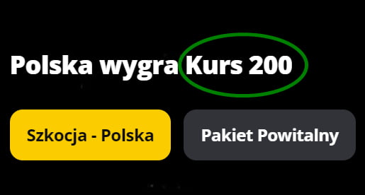 Czasowa promocja powitalna LV BET - "Polska wygra Kurs 200" na mecz Szkocja-Polska w Lidze Narodów UEFA (dodatek do głównego Pakietu Powitalnego)
