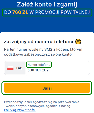 STS kod promocyjny 2025. 660 + 100 zł Zakład bez ryzyka